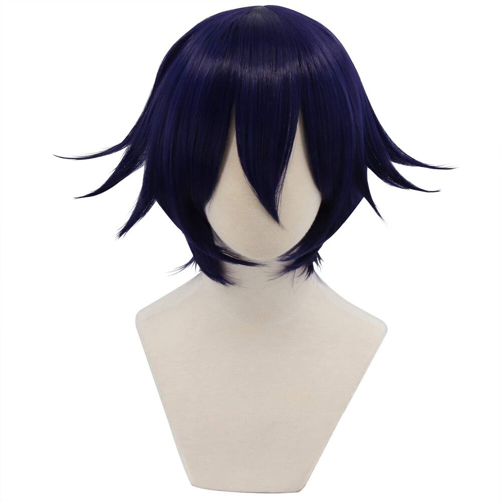 Wig Cosplay Costume Short Layered Dark Blue Purple New Synthetic Anime Hair